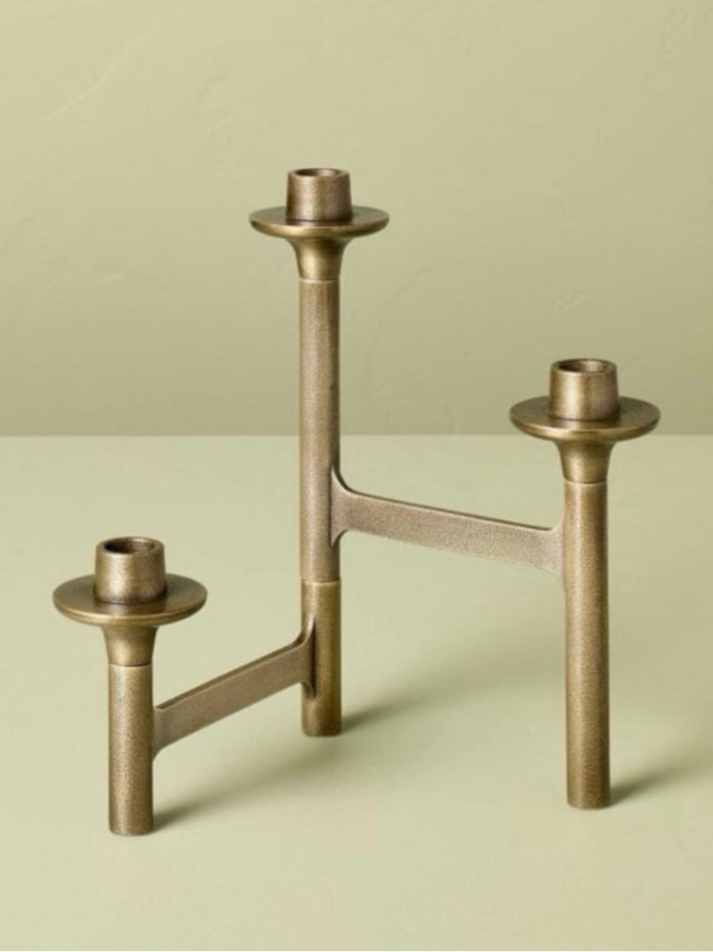 3ct Taper Brass Candelabra Hearth & Hand with Magnolia
